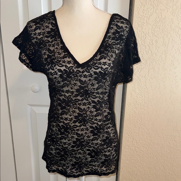 Maurices Tops - Maurices Black Lace Floral Blouse